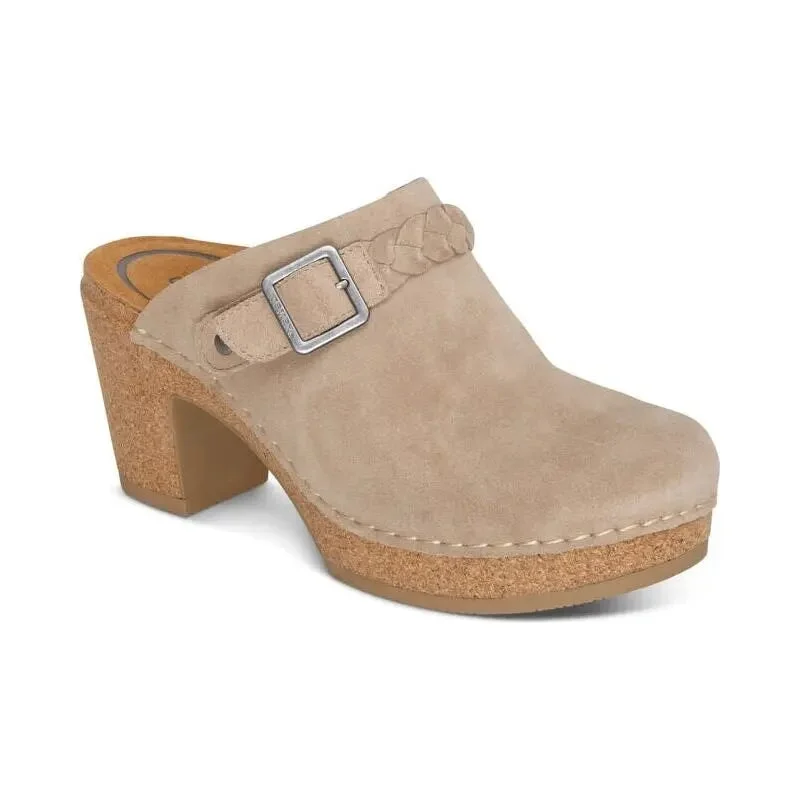 Stylish and comfortable women's shoes for long flightsCorey Clog - Taupe