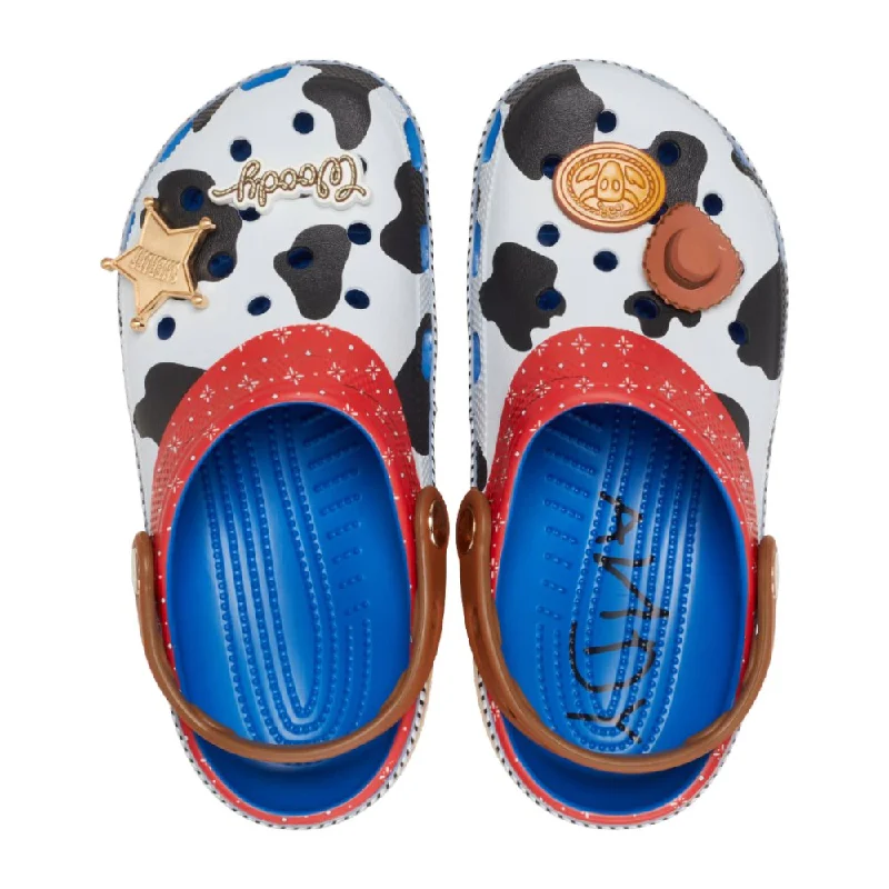 Feminine and romantic women's shoe designsCrocs Unisex Toy Story Woody Classic Clog - Blue Jean