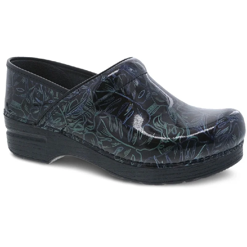 Stylish and supportive women's shoes for plantar fasciitisProfessional Tropical Leaf Patent Clog