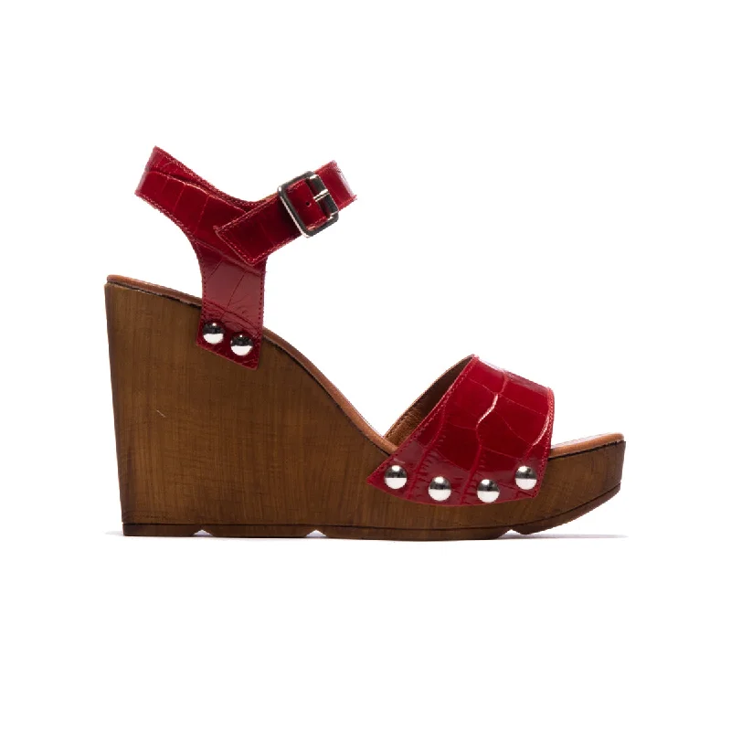 Flattering and stylish women's shoes for wide feetGlykeria Bordeaux Croco