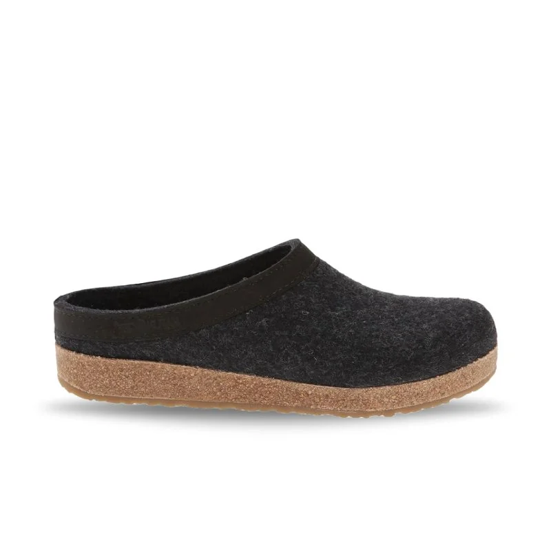 Bold and striking women's shoe fashionsHaflinger GZL Leather Trim Grizzly - Charcoal