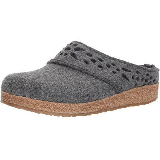 Warm and cozy women's shoes for winterHaflinger Womens Lacey Wool Clogs