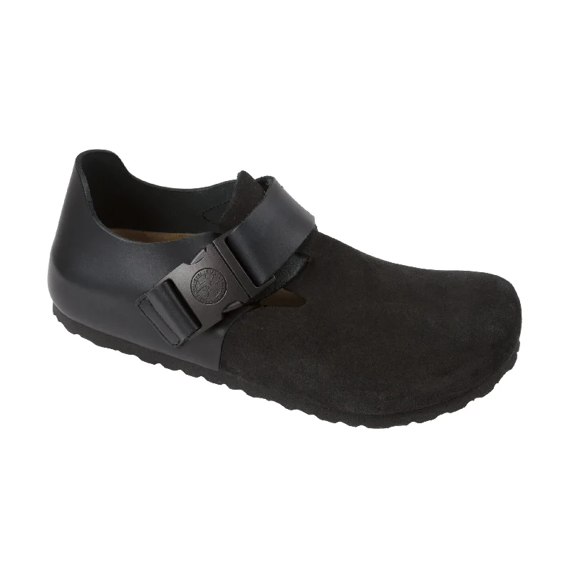 Durable and reliable women's shoesLondon Tech QR Buckle Black Natural/Suede Leather