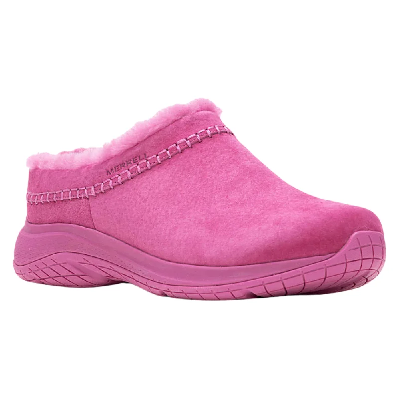 Comfortable and supportive women's shoes for all-day wearMerrell Encore Ice 5 Fuchsia Wash Pig Suede Clog (Women's)