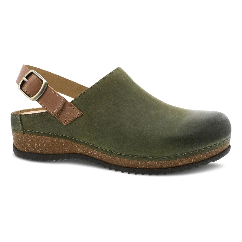 Feminine and dainty women's shoe designsMerrin Olive Burnished Suede