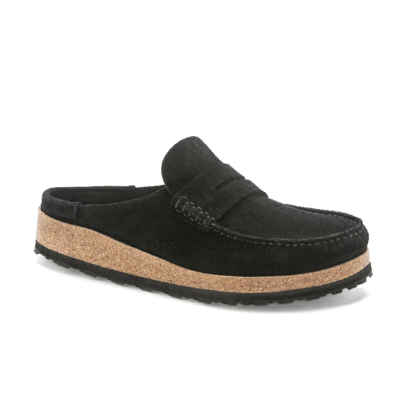 Stylish and practical women's shoes for rainy daysNaples Black Suede Leather