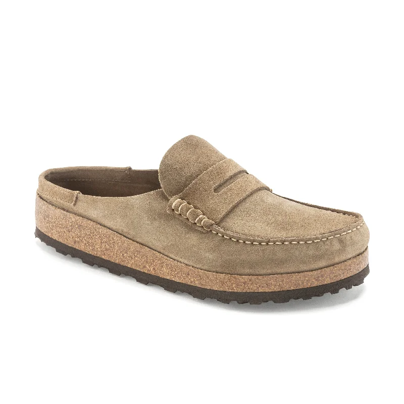 Timeless classic women's shoe designsNaples Taupe Suede Leather