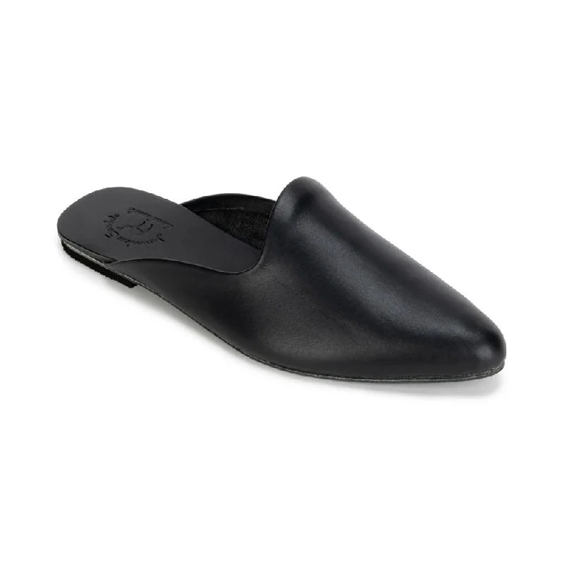 Timeless classic women's shoe designsNihi -  Pointed Toe Leather Mule | Black