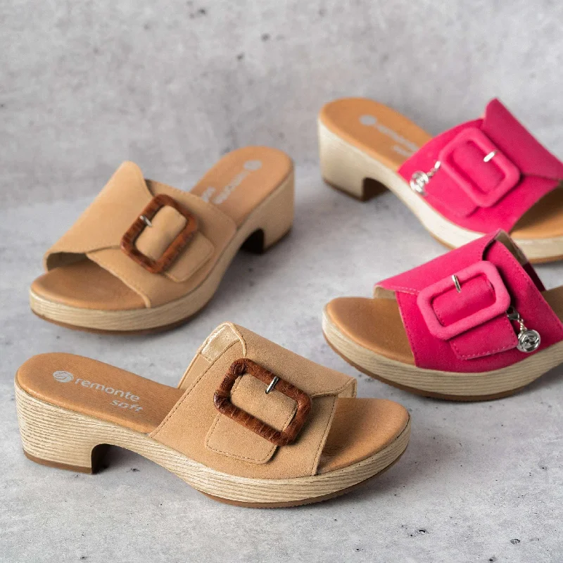 Bold and unique women's shoes for fashion-forward individualsREMONTE D0N56 - Sand or Fuschia