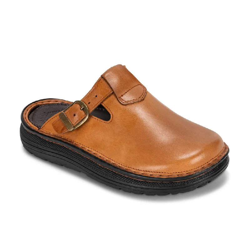 Exotic and bold women's shoe designsSawyer - Leather Clog-Toe Sandal | Honey