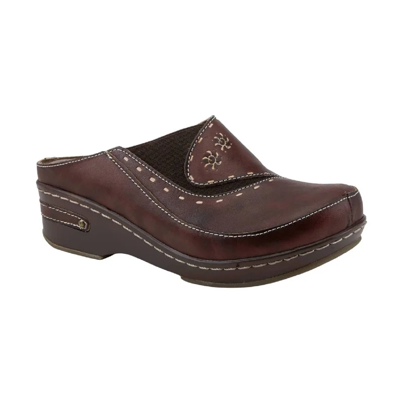 Comfy and stylish women's shoes for flat feetSpring Step L'artiste Women's Chino Clog - Brown