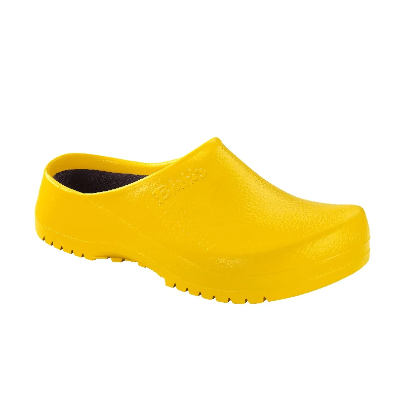 Stylish and comfortable women's shoes for long flightsSuper Birki Yellow Polyurethane