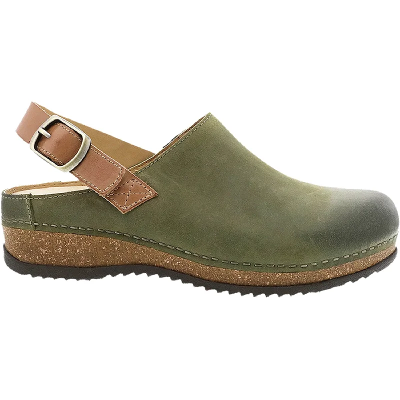 Chic and sophisticated women's footwear for workWomen's Dansko Merrin Olive Burnished Suede