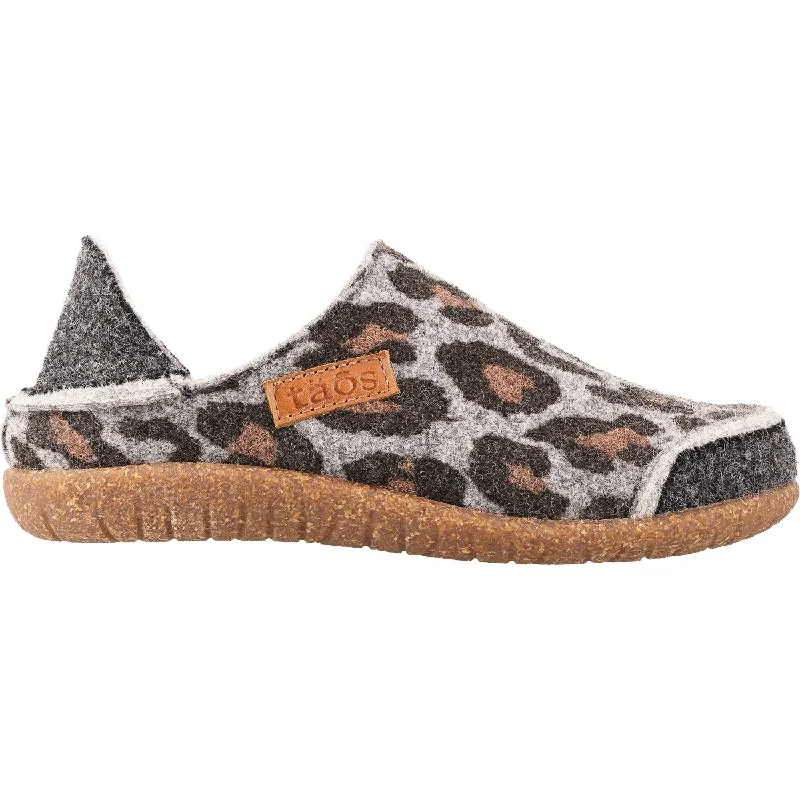 Stunning and eye-catching women's footwearWomen's Taos Convertawool Charcoal Leopard Wool