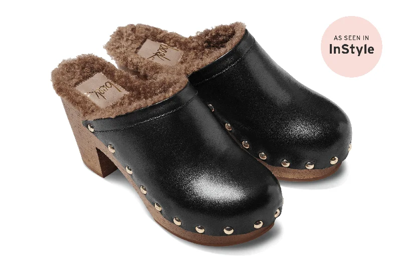 Chic and trendy women's shoe fashionsWOODPECKER SHEARLING - Black