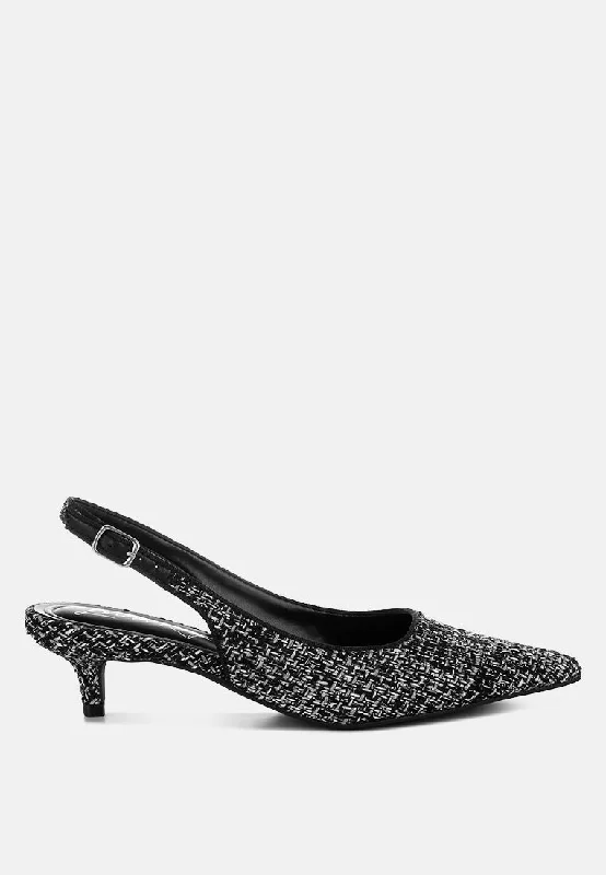 Feminine and romantic women's shoe designsZehra Boucle Slingback Pumps