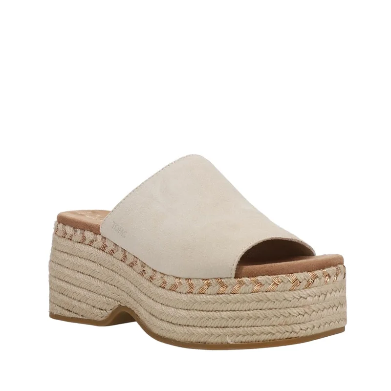 Bold and statement-making women's shoes for the bold and beautifulWomen's Shoes TOMS LAILA MULE Platform Sandals 10020747 FOG SUEDE