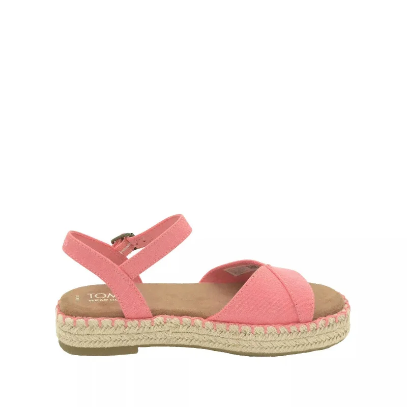 Bold and striking women's shoe fashionsWomen's Shoes TOMS ABBY Flatform Espadrille Sandals 10020810 SHELL PINK