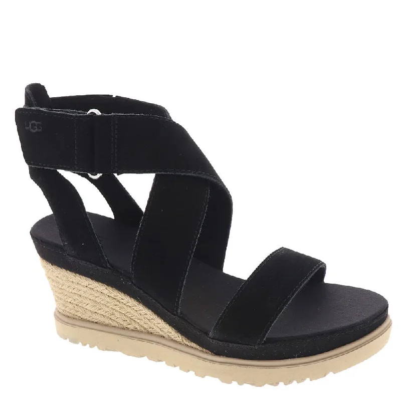 Elegantly stylish women's shoesWomen's Shoes UGG ILEANA ANKLE Platform Wedges 1139052 BLACK