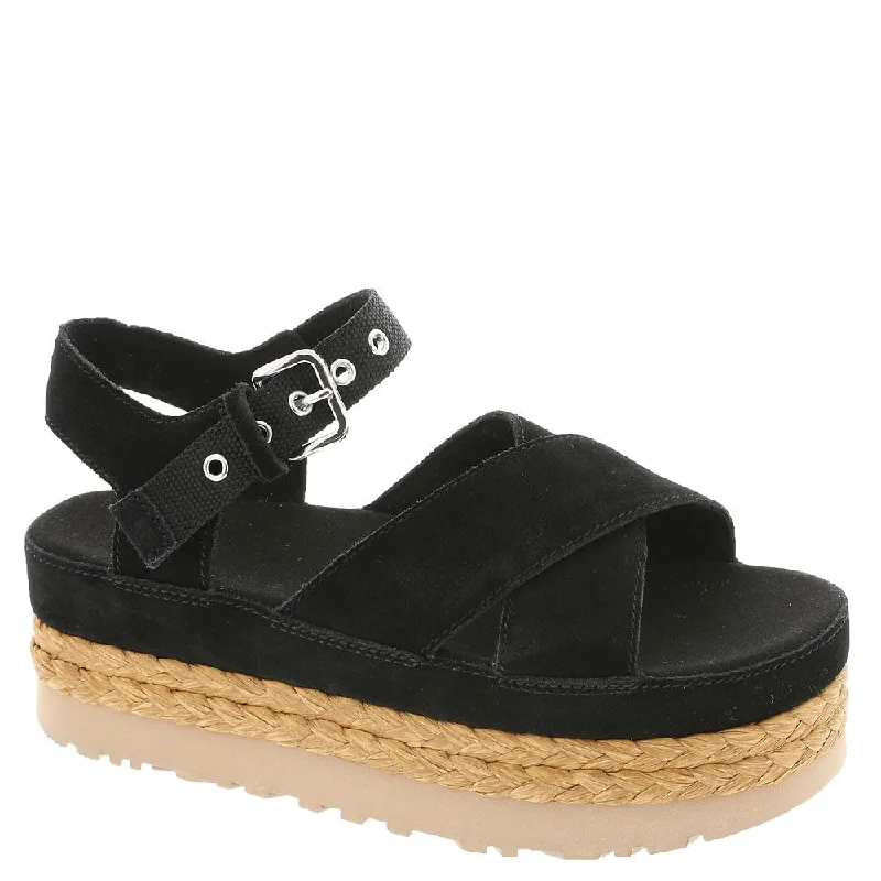Stylish and comfortable women's shoes for long flightsWomen's Shoes UGG AUBREY ANKLE Platform Wedges 1152711 BLACK