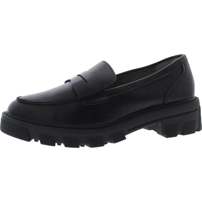 Stunning and eye-catching women's footwearAdam Tucker Womens Lander 18 Faux Leather Block Heel Loafers
