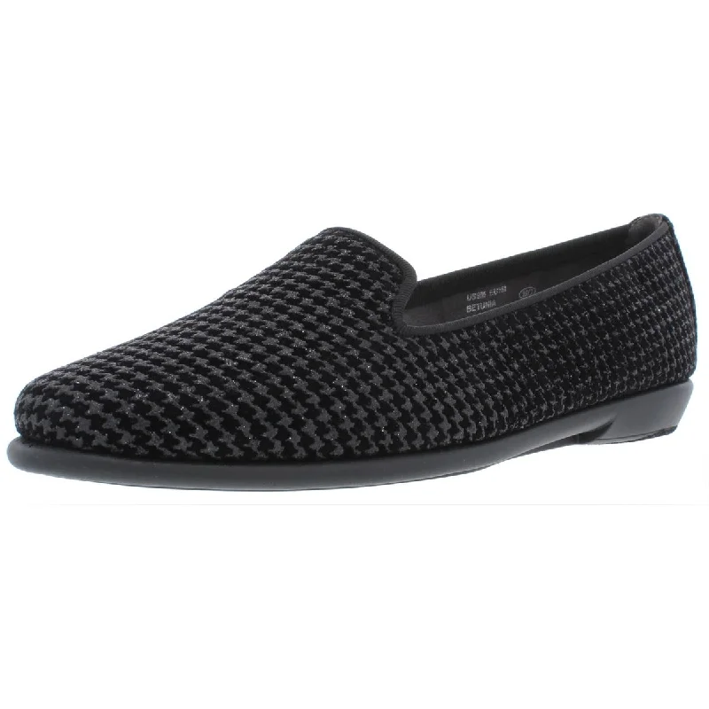 Versatile and stylish women's shoes for city walksAerosoles Womens Betunia Leather Calf Hair Smoking Loafers