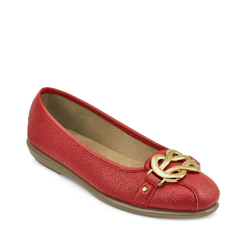 Durable and reliable women's shoesAerosoles Womens Big Bet Faux Leather Slip On Flats