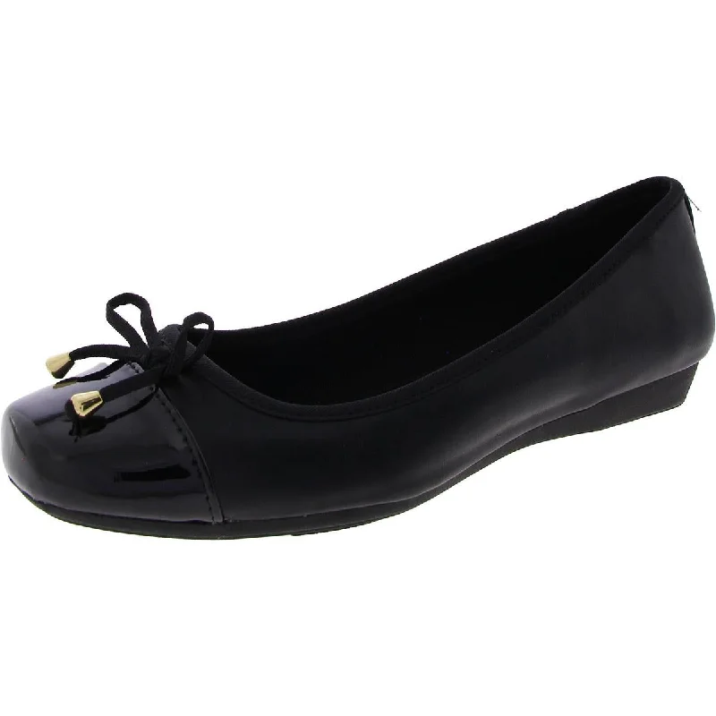 Comfy and stylish women's shoes for lounging around the houseAnne Klein Womens Faux Leather Slip On Ballet Flats