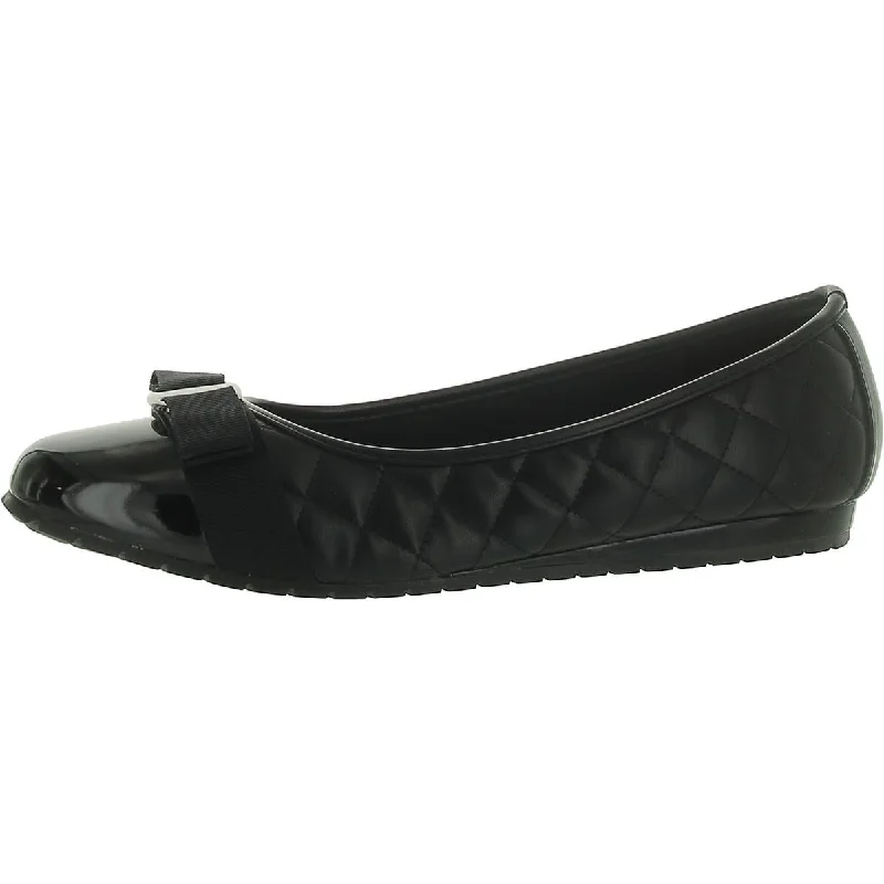 Effortlessly stylish women's shoe choicesAnne Klein Womens GIANNA Faux Leather Slip On Ballet Flats