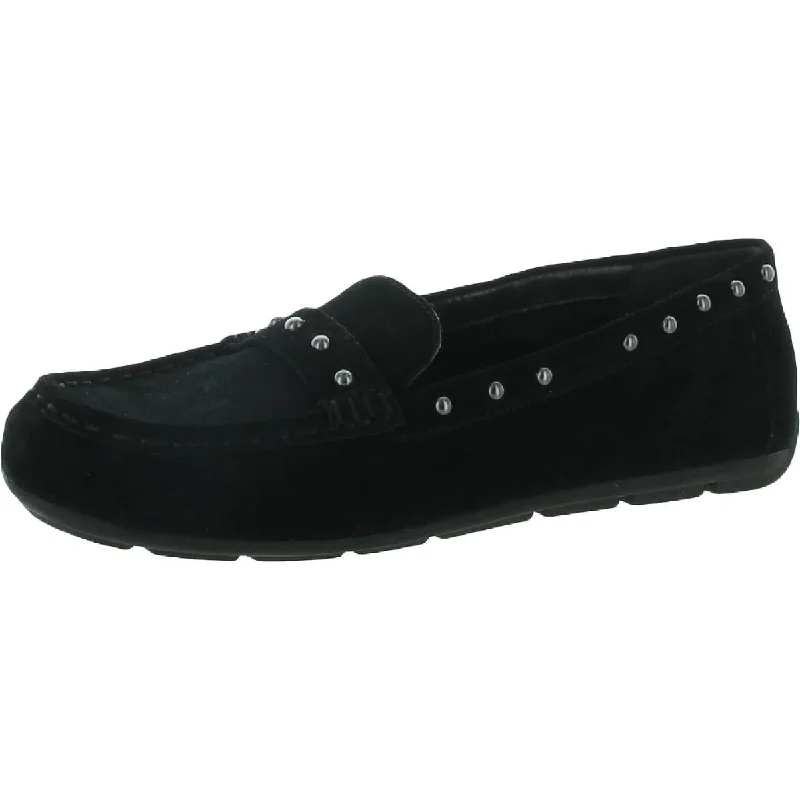 Comfy and stylish women's shoes for lounging around the houseAnne Klein Womens Ofeena Suede Studded Penny Loafers