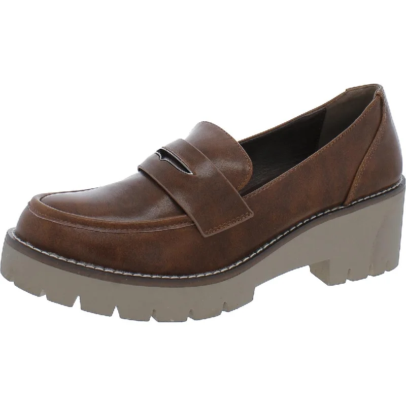 Comfy and stylish women's shoes for flat feetAqua College Womens Daria Leather Slip-On Loafers
