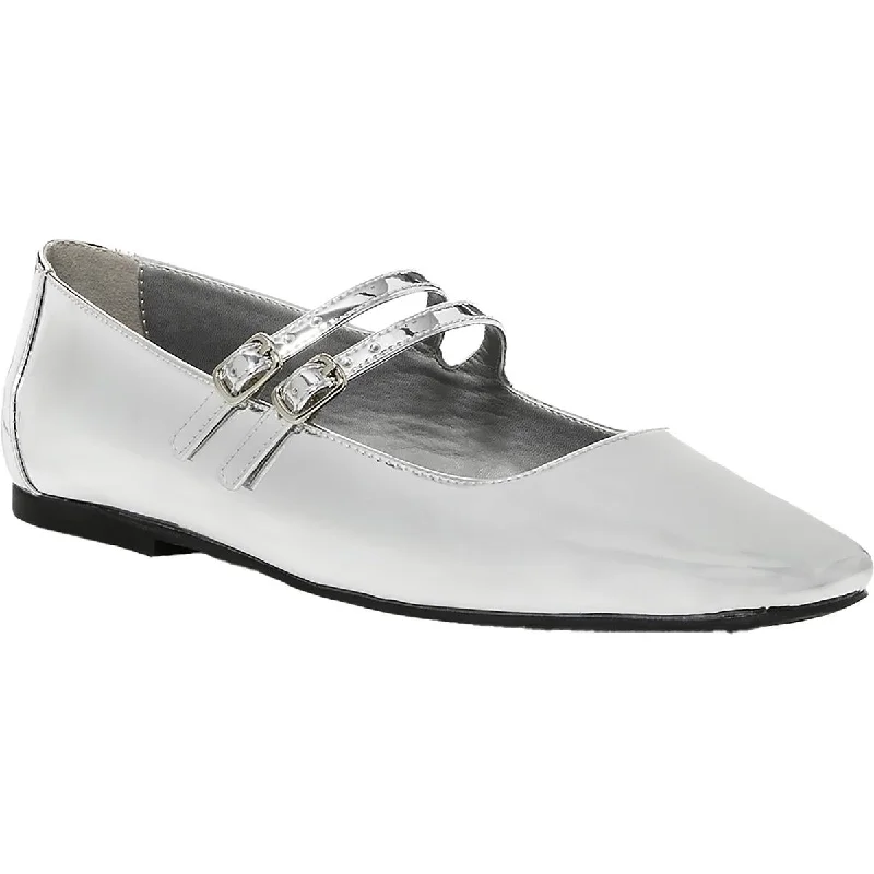 Stylish and comfortable women's shoes for long flightsAqua Womens ANABL Ballet Flats Buckled Mary Janes
