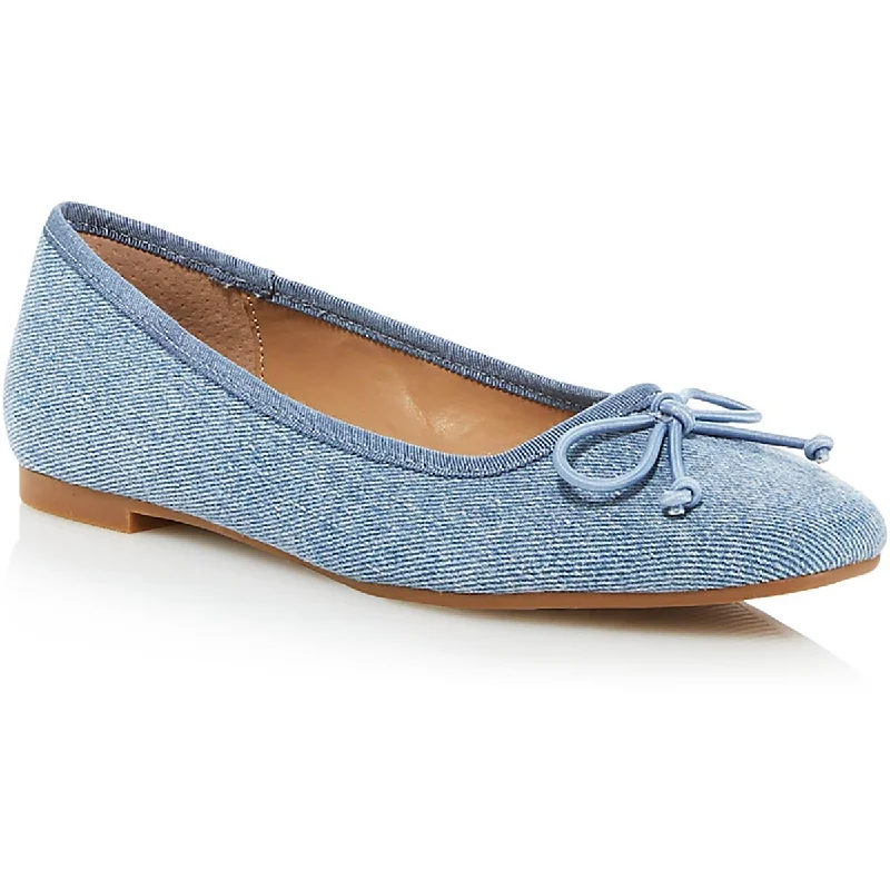 Stunning and eye-catching women's footwearAqua Womens Glee Denim Flat Ballet Flats
