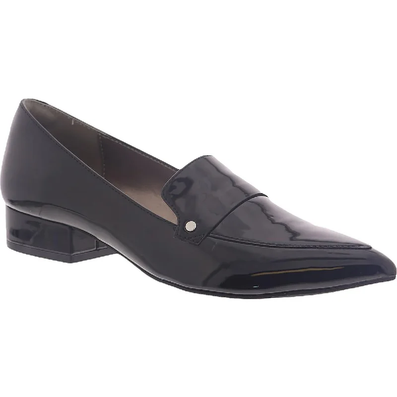 Comfy and cozy women's shoes for loungingArray Womens Prague Faux Leather Slip On Pointed Toe Flats
