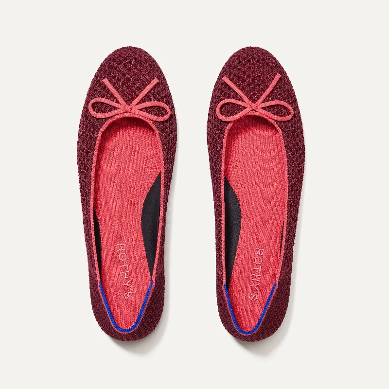 Durable and stylish women's shoes for outdoor activitiesThe Ballet Flat - Berry Mesh