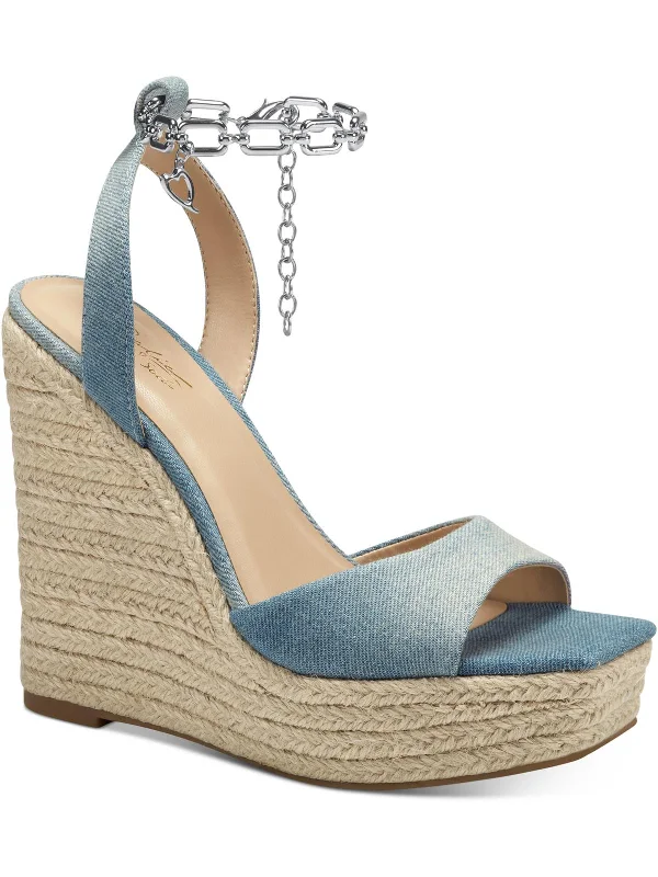 Chic and stylish women's shoes for cocktail partiesCaden Womens Chain Wedge Espadrilles