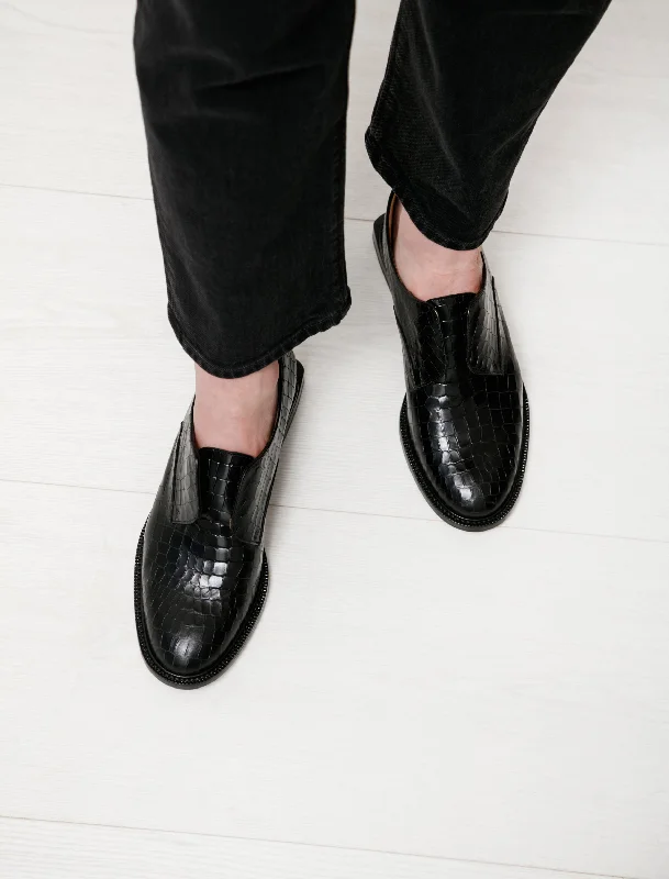 Versatile and adaptable women's shoes for every occasionRayane Stamped Croco Slip On Black
