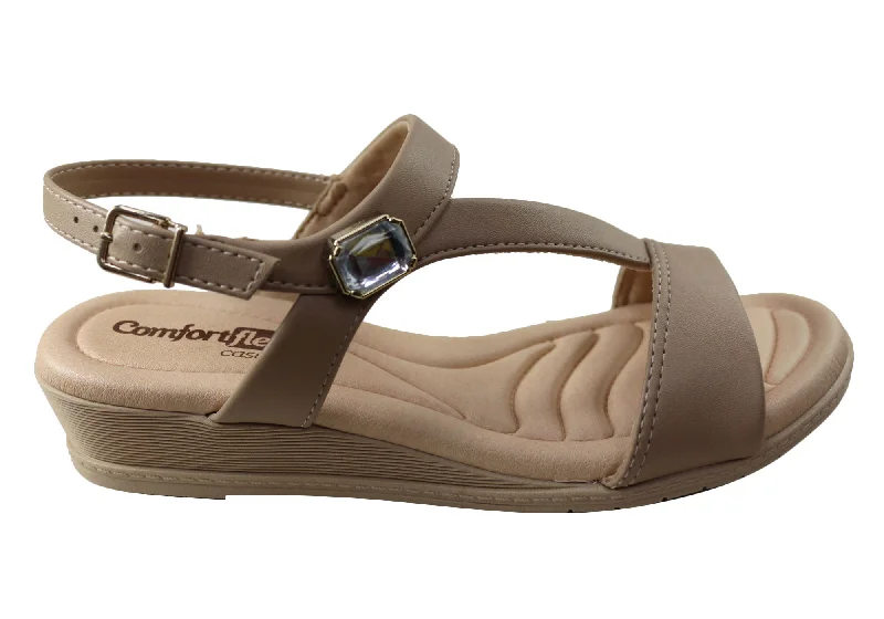 Elegant and sophisticated women's shoe stylesComfortflex Natalie Womens Comfortable Wedge Sandals Made In Brazil
