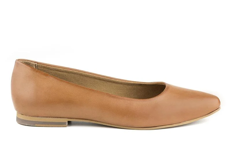 Stylish and comfortable women's shoes for long days at workDiana Flats in Tan from Ahimsa