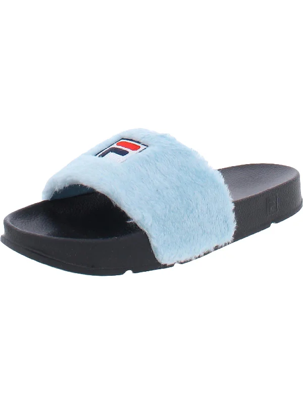 Elegant and sophisticated women's shoes for elegant eveningsDifter X Baja East Womens Fuzzy Slip On Slides