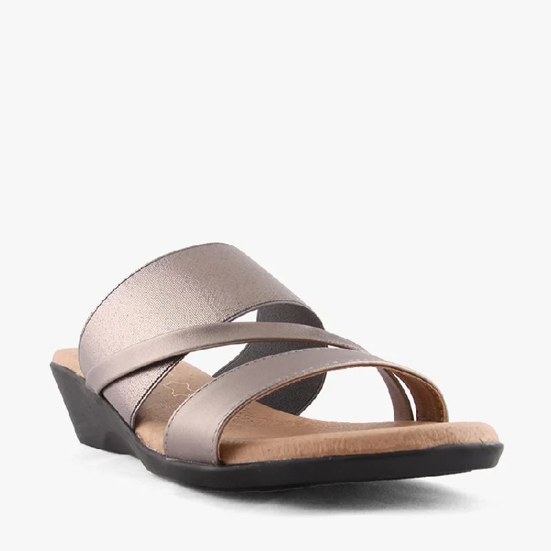 Comfy and stylish women's shoes for flat feetEASYFIT PEWTER