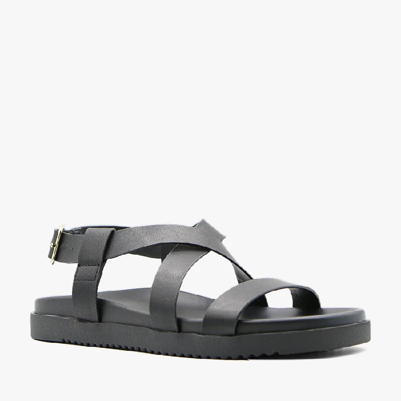 Chic and minimalist women's footwear trendsEVANS BLACK