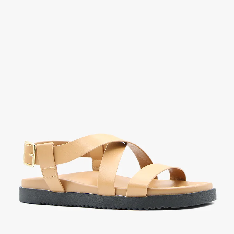 Comfy and cozy women's shoes for loungingEVANS CAMEL