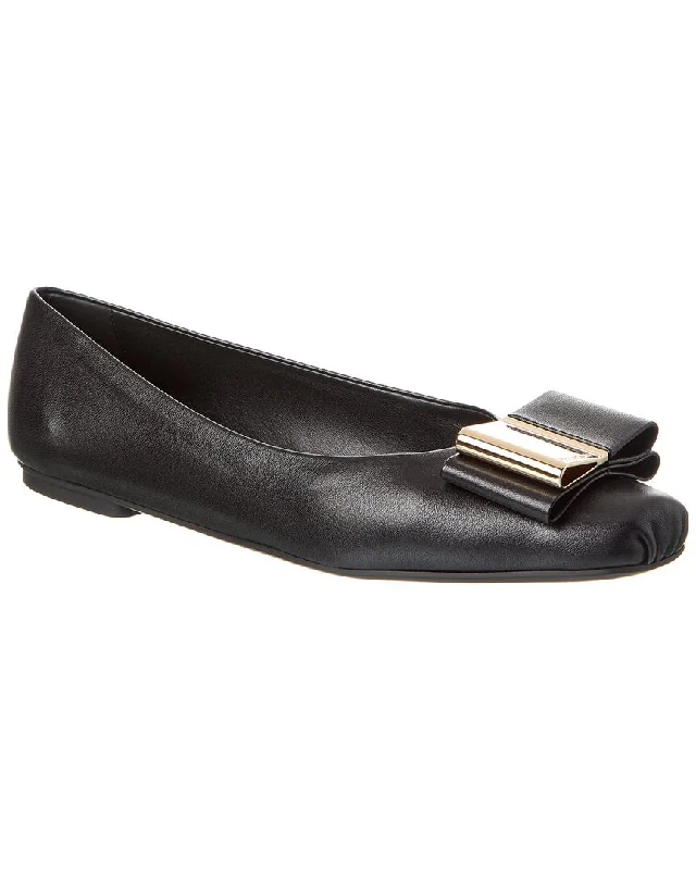 Comfy and stylish women's shoes for everyday casual wearFerragamo Lina Leather Ballet Flat