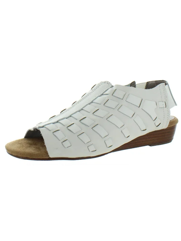 Elegant and sophisticated women's shoes for any formal eventFreeport Womens Leather Slingback Wedge Sandals