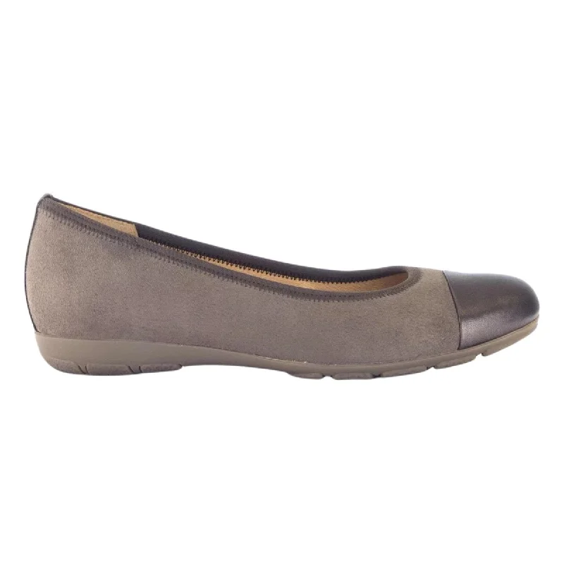 Flattering and stylish women's shoes for wide feetGabor Women's 54.161.40 Sporty Ballet Bronze Suede