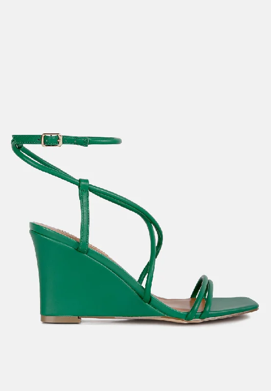Chic and stylish women's shoes for garden partiesGram Hunt Ankle Strap Wedge Sandals