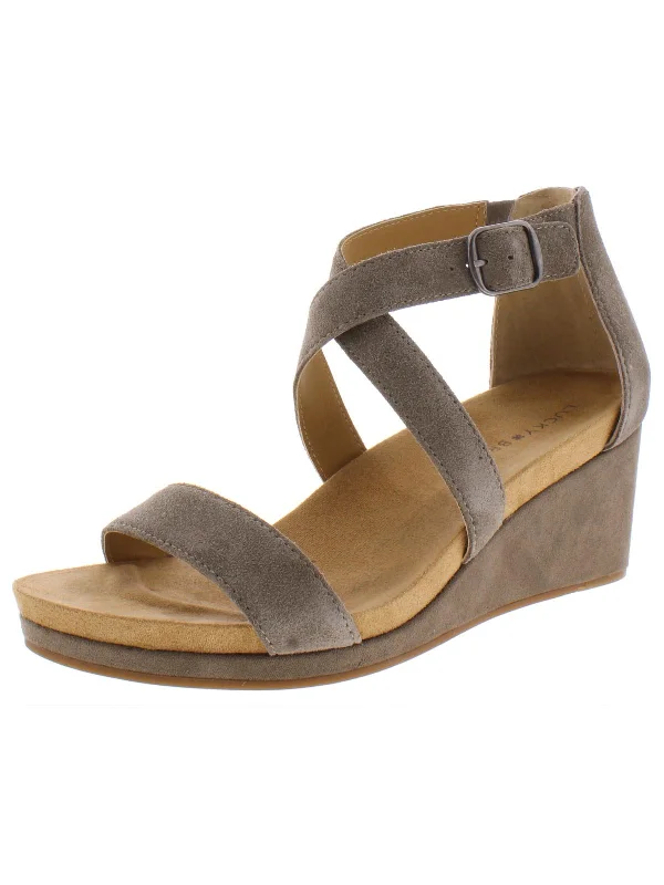 Stunning and glamorous women's shoes for evenings outKenadee Womens Suede Strappy Wedge Sandals