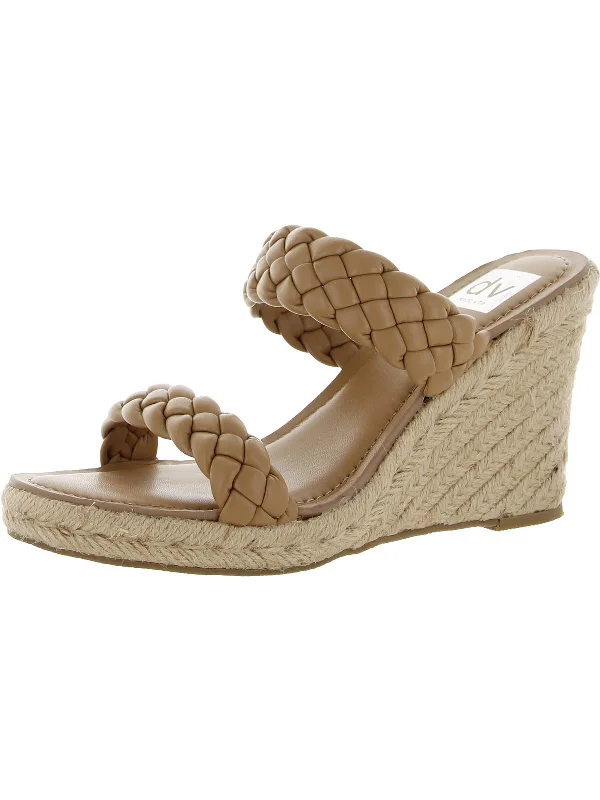 Stylish and comfortable women's shoes for long days at workLagoona Womens Faux Leather Braided Wedge Sandals