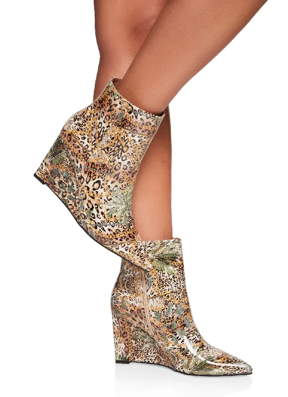 Elegantly crafted women's shoesPointed Toe Wedge Booties